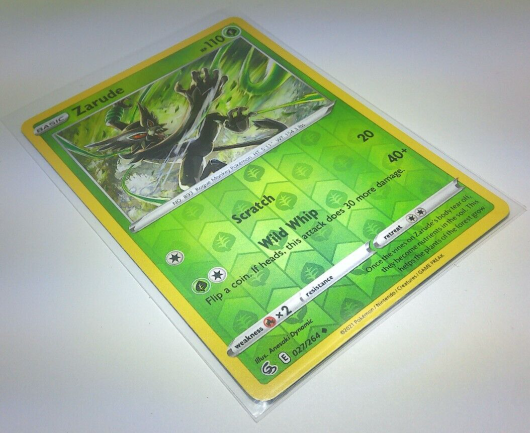 Zarude 027/264 Sword & Shield Fusion Strike Reverse Holo Card NEW MINT