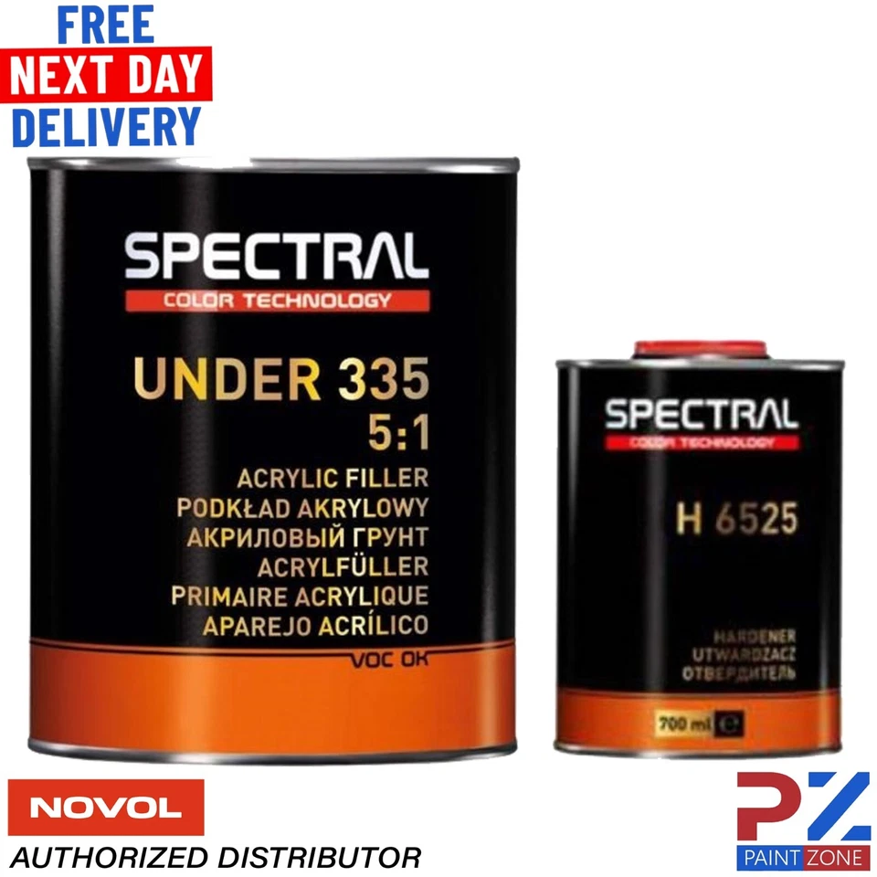 NOVOL SPECTRAL UNDER 335 5:1 ACRYLIC FILLER PRIMER & H6525 KIT 4.2L - P3 GREY