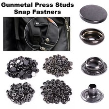 Heavy Duty Snap Fasteners Press Studs 4-Parts for Leather Jacket Coats Bag
