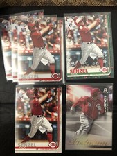 2019 Topps Chrome Nick Senzel Rookie Holiday SP Variation Platinum Presence