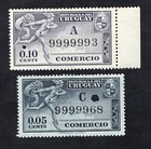 Uruguay 1930th 2 stamps Mi#Revenue 0.05+0.10 Cts PROOF R MNH