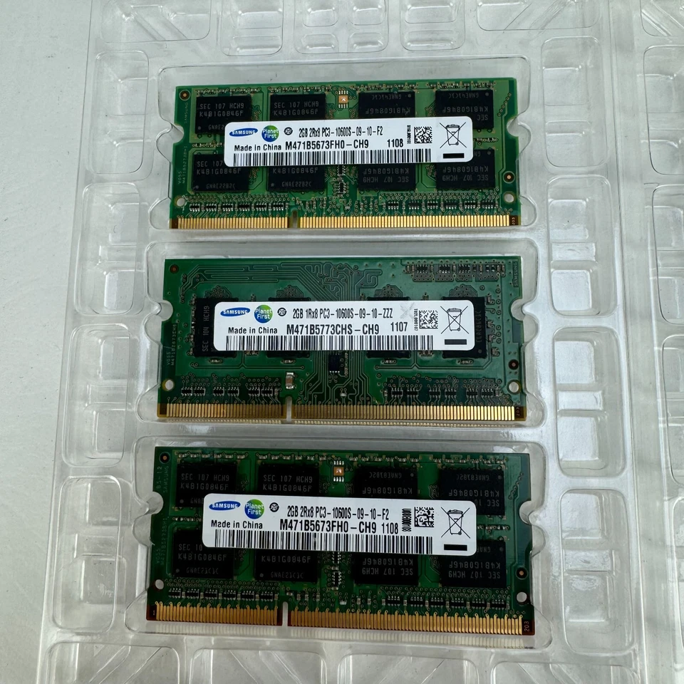 Samsung 10GB (5 x 2GB) 1Rx8 PC3-10600S DDR3 Laptop Memory Ram M471B5773CHS-CH9 - Image 3 of 4