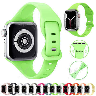 Silikon Schlankes Sport armband Für Apple Watch Series 11 10 9 8 7 SE 6 5 4 3 2