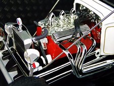 Race Car w/Corvette Engine 24 Hot Rod55 1955 57 1957 12 Carousel White 1:18 1963