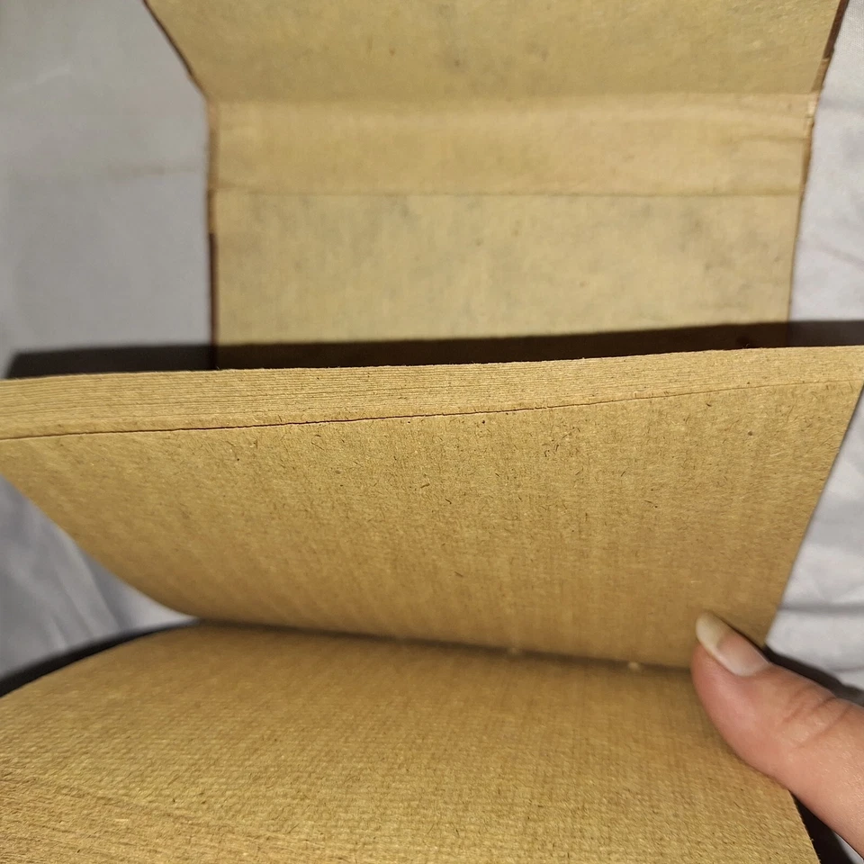 Antique Vintage Photo Scrapbook Album Old Paper Hand Bound  - Image 3 of 4