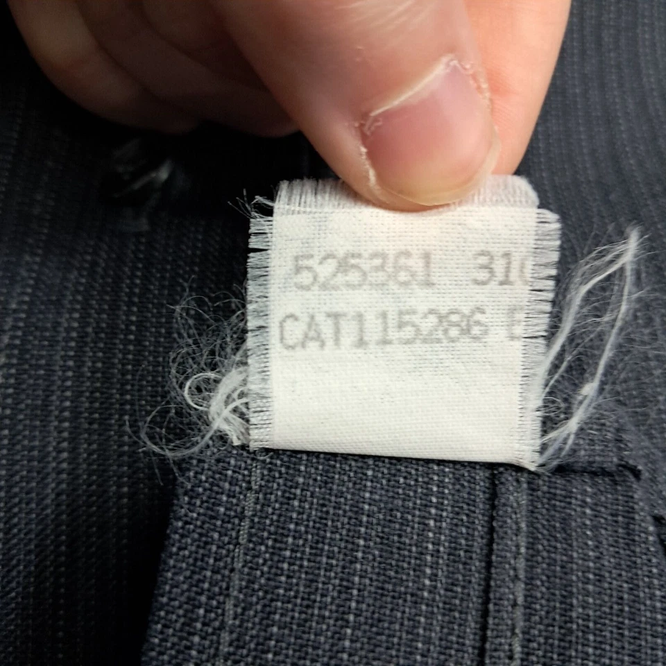 Arrow Men's Dress Shirt Winkle Free Oxford Striped Black 17-34/35 RN28961 - Image 3 of 4