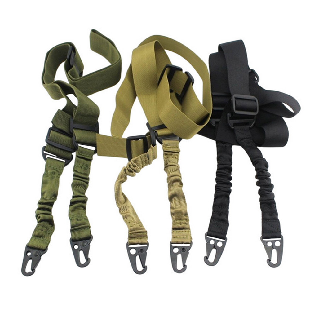 Tactical 2 Point Sling Strap Bungee Rifle Gun Sling for Airsoft Shooting Hunting