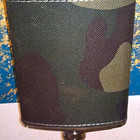 Camouflage Stainless Steel Hip Flask 6 oz with Screw Cap, Green/Black — photo 1