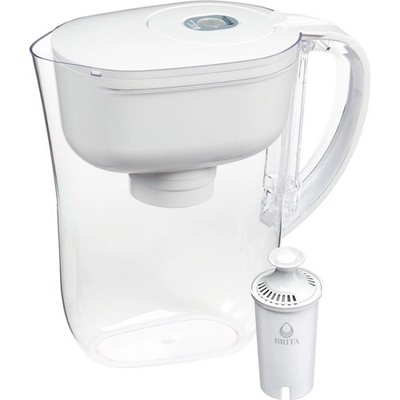 New Brita Metro 6-Cup Water Filter Pitcher   White | Smart Light Indicator