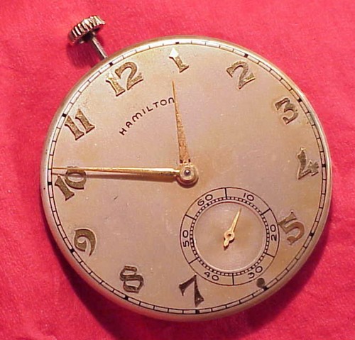 RELOJ BOLSILLO HAMILTON 917 10S 17J VINTAGE MOVIMIENTO limpieza ajuste reparación - Imagen 1 de 6