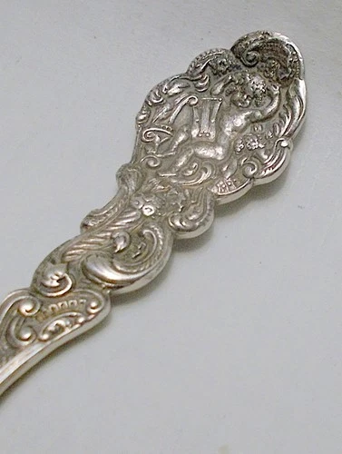 Antique STERLING SILVER GORHAM VERSAILLES SPOON Cherub Lyre 1888