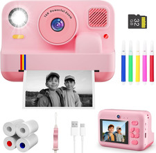 Instant Print Camera for Kids, App Printing, 1080P Video, Dual-Lens Selfie Digit