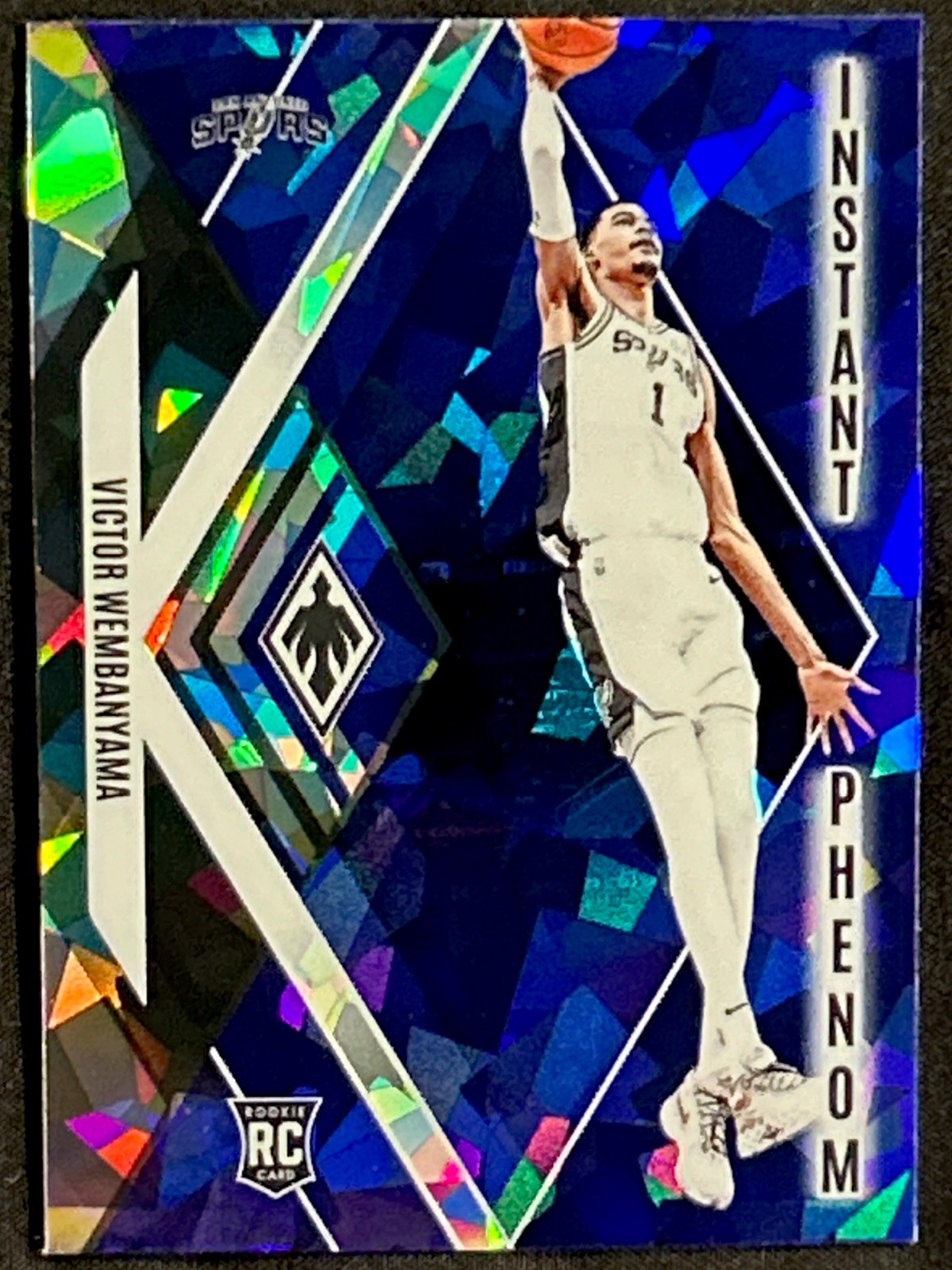 2023-24 Panini Phoenix - Victor Wembanyama #13 Instant Phenom Blue Ice (RC)