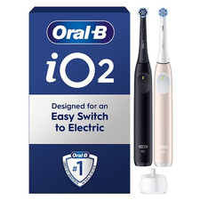 Image of Oral-B iO Series 2 Electric Toothbrush - Duo - Night Black & Calm Pink *New*