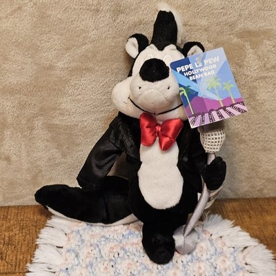 Vintage Pepe Le Pew Hollywood Bean Bag Plush 10'' Skunk Warner Bros Studio W/Tag