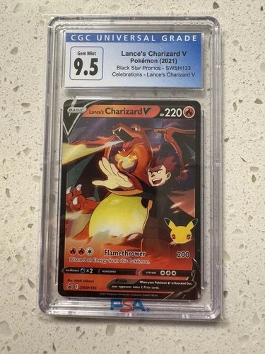Lance’s Charizard V Pokemon Card SWSH133, CGC 9.5