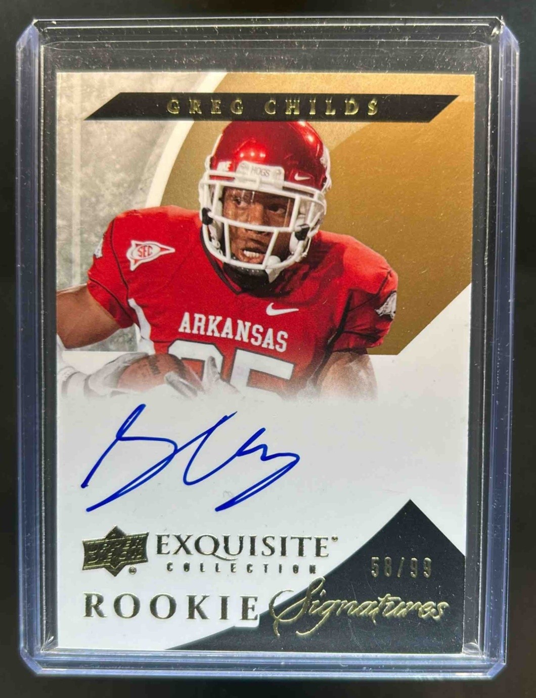 Greg Childs Upper Deck Exquisite Collection #104 Autograph