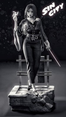 1:6 Miho Sin City Fan Art UNPAINTED High Quality Garage Kit