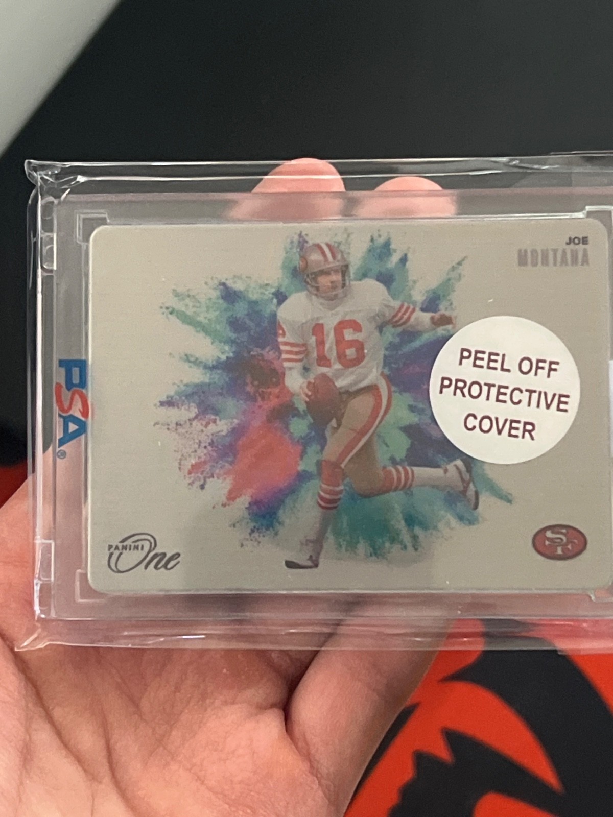 2024 Panini One Football Joe Montana SSP Color Blast CB-JMA CASE HIT 49ERS!!