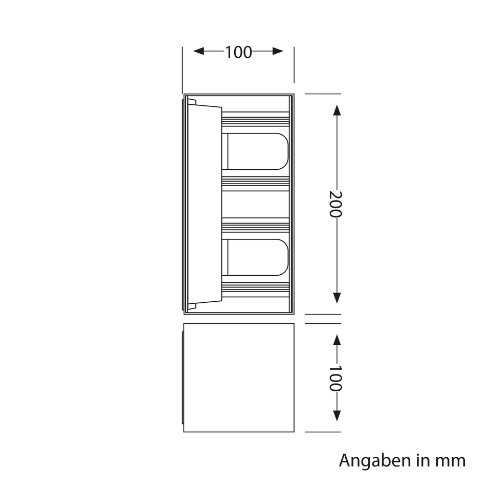 Wandleuchte CUBEL für außen, IP65, Up-/Downlight, anthrazit matt, eckig, 2x G9 - Bild 3 von 4