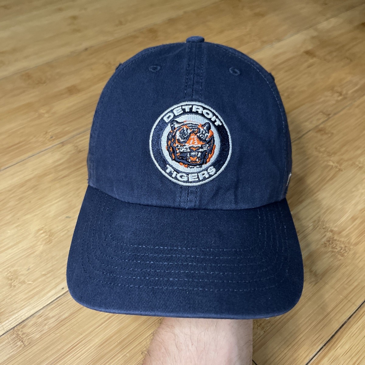 '47 Franchise Detroit Tigers Navy Retro Circle Green-UV Fitted Large Dad  Hat MLB