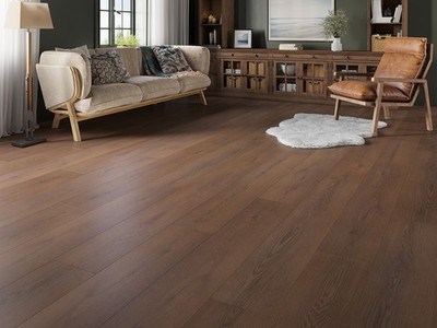Unterfußdiele Laminatboden Dark Maple Click Fit Wasserabweisender Boden