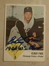 ELROY FACE auto baseball card 1963 Fleer #57 signed Pittsburgh Pirates autograph