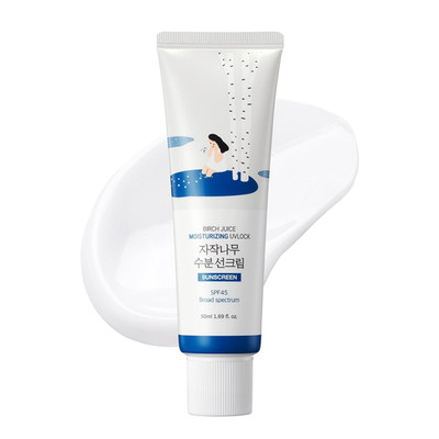 ROUND LAB Birch Juice Moisturizing UV LOCK SPF 45 | NBC No1 SPF, Glow Sunscreen 
