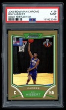 2008 Bowman Chrome #126 Roy Hibbert Rookie Gold Refractor SP RC /50 PSA 9 Mint