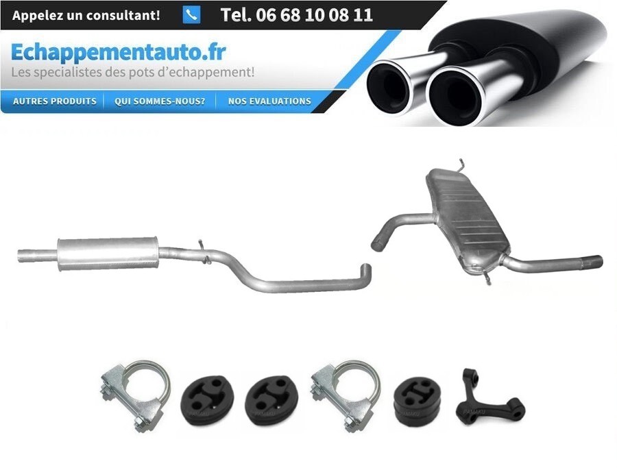 Silencieux Seat Toledo III 1.6 8V réduction du bruit et étanchéité gaz de la ligne centrale