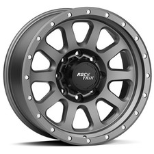 18in RockTrix RT111 Black Wheel Rim, 8x170, 18x9 -12mm Offset, 4.5" Backspacing