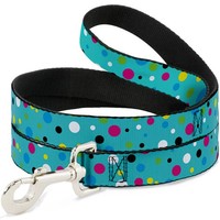 "Dog Leash Dots Seafoam Green/Multi Pastel Wide 1.5\" (Us Import)"