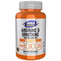 Arginin 500 Mg & Ornithin 250 Mg 100 Veg Kapseln AminosäUren Now Foods