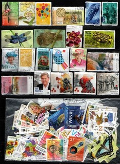 2016 TO 2018 100 AUSTRALIAN STAMPS ALL DIFFERENT USED