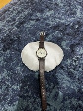 Picador London Watch Stainless Steel QL1616 Brown Strap Cream Dial Quartz