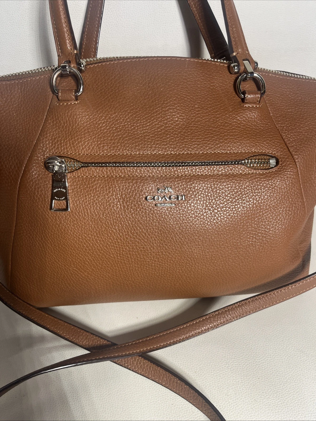 Borsa a tracolla Coach Prairie borsa sella pelle marrone tracolla