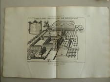 Gravure sur VERGE*ABBAYE DE St MELAINE DE RENNES*ille et vilaine*1869*