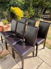 Leather dining chairs set of 6