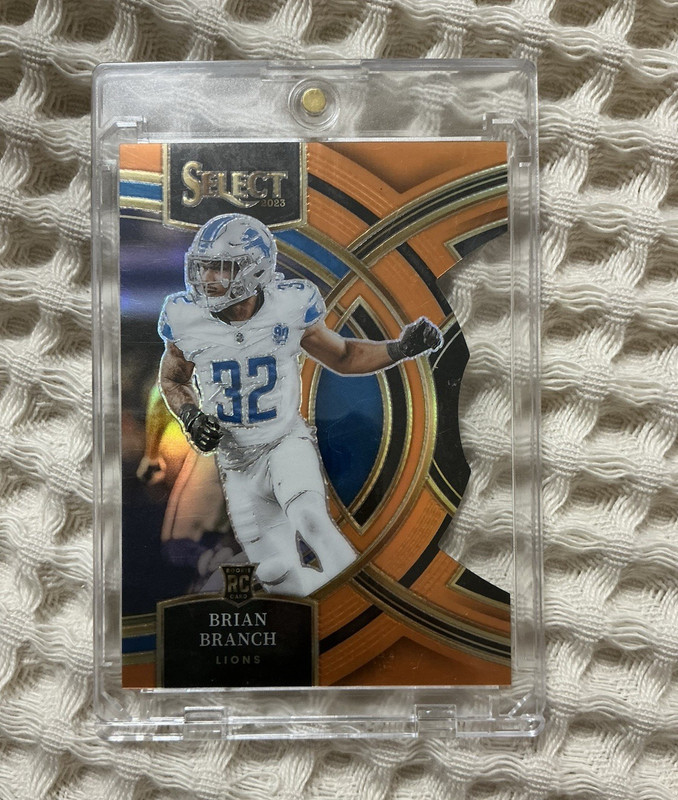 Panini 2023 Select Premier Level Brian Branch RC #135 Lions Orange Prizm /399