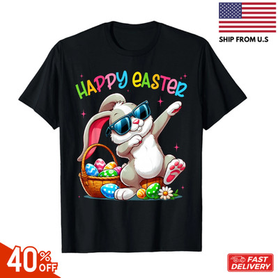 Funny Dabbing Bunny Easter Happy Easter Unisex T-Shirt reprint sale hot item !!!