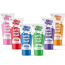   Bath Paint Soap Bath Toy, Classic 6 Pack  Non-Toxic  Washable Bathtub Pai...