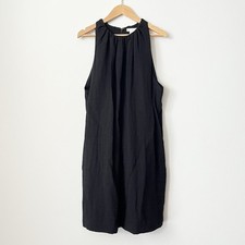 H&M Little Black Shift Dress LBD A-Line Size S Bubble Hem Minimalist Avant Garde