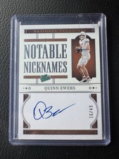 2024 National Treasures Collegiate - Notable Nicknames Quinn Ewers Autograph 