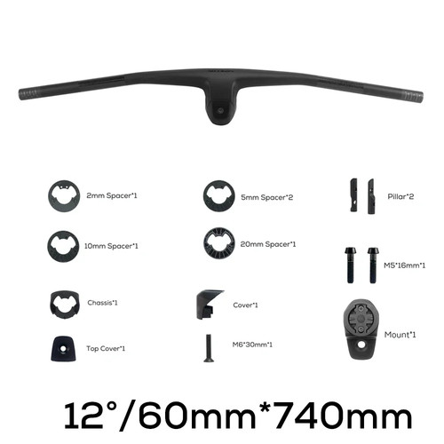 Vollcarbon MTB Lenker -9° -10° -12° -14° 31,8mm integrierter Cockpit Riser Bar - Bild 8 von 40