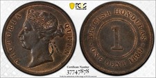 British Honduras, 1889 Victoria Cent. PCGS MS 62. 50,000 Mintage.