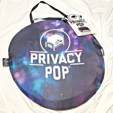 Privacy Pop Twin Bed Tent Starry Night Sky Pop-Up Privacy Canopy Purple Blue