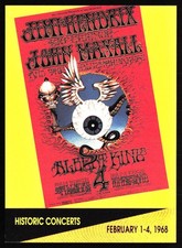 1991 Pro Set SuperStars MusiCards #260 Jimi Hendrix, John Mayall Fillmore