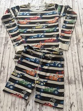 Hanna Andersson Race Car Pajamas Set Size 8 Shorts Long Sleeves Boys Kids