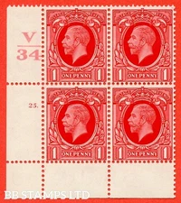 SG. 440 variety N49. 1d scarlet.. A superb UNMOUNTED MINT " Control V34 c B53409