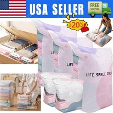 No-Pump Vacuum Storage Bags Large Cube Space Saver Compression Bags1/2/3Pcs